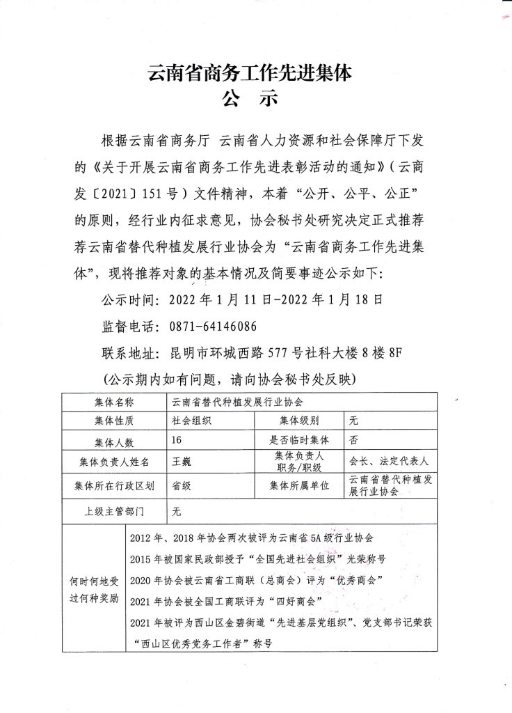 公 示